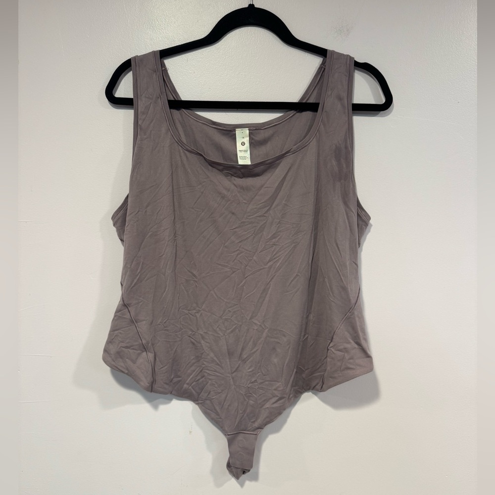 Purple Wundermost lululemon square neck‎ bodysuit
